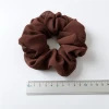 Chiffon simple solid-color large intestine circle hair band elastic band fabric hair band accessory details Picture